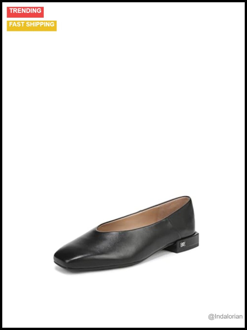 Sam Edelman Kasey Square Toe Ballet Flat Leather Slip-On